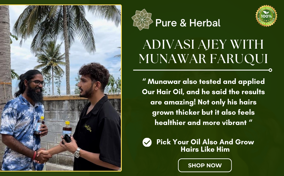 108 Jadibuti herbs in Ajay Adivasi Herbal Oil for vitality
